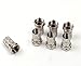PENTA ANGEL RG6 F-Type Twist-On Coaxial Cable Connector Adapter Plug, 6PCS (Silver)