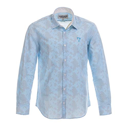 Chemise popeline imprimée bicolor infroissable pour un style sans pli