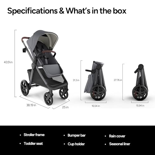 Image of Mompush Ultimate 3 Full Size Stroller, Extendable Seat, Infant to Toddler