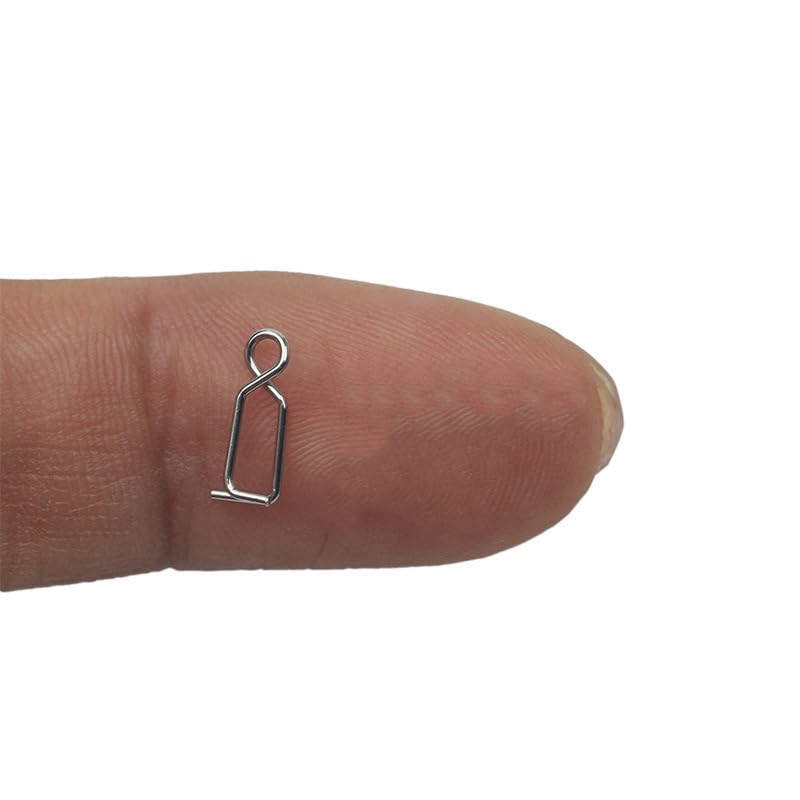 200 piezas Clips de bloqueo rápido de acero inoxidable para pesca miniatura 5