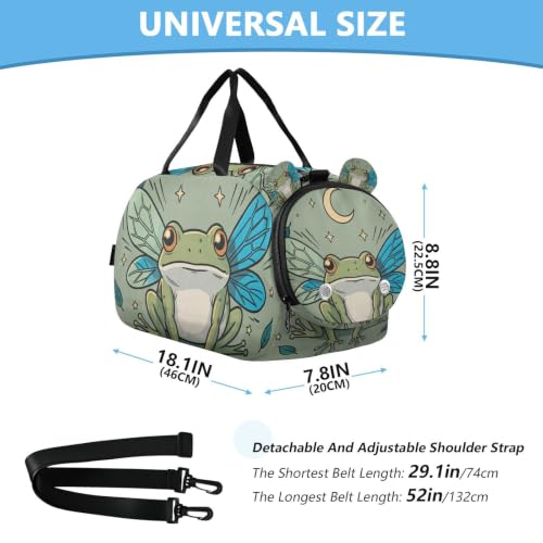 Bolsa de lona para niños estilo cottagecore con compartimento de zapatos 3