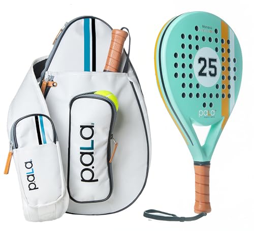 P.ala Padel Racket Set with Bag – Carbon Fiber Padel Racket for Beginner to Intermediate Players, Lightweight 2 lb, 4-Inch Grip, Complete Starter Kit