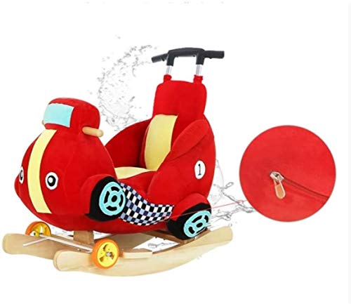 Rocking Horse Hölzerner Schaukeltier Mit Rad & Putter & Sicherheitsgurt, Wippstuhl Innen Im Freien – Bild 7