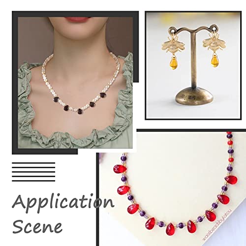 Bestewelry 200pcs Teardrop Glass Beads Water Drop Glass Dangle Charms Beads for DIY Jewellery Necklace Bracelet Earring Making - Image 4
