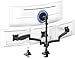 PUTORSEN Monitor Halterung 4 Monitore, max. bis zu 1x49‚ und 3x27‘' Flache und Gebogene Bildschirme, 80 cm Stangen-Tischhalterung, Verstellbarer gestapelter Monitorhalterung, VESA 75/100
