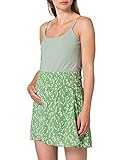 MAMALICIOUS Damen Mlcarlin Woven Abk Skirt Rock, Turf Green/Aop:aop W. Golden Apricot, XS EU