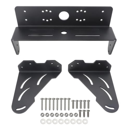 AUTOVIC Dual Fish Finder Graph Mount for Boats, Universal Adjustable Marine Electronics Mount Bracket, Heavy Duty Aluminum Construction, 45° Quick Adjustment, Stainless Hardware Included