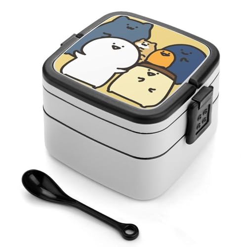 お文具さん 弁当箱 ランチボックス 鮮度保持ボックス 二重構造ランチボックス 仕切り付き アニメグッズ オフィスやキャンプに最適 大容量 1000ml 軽量 保温 漏れ防止 通勤 通学-26