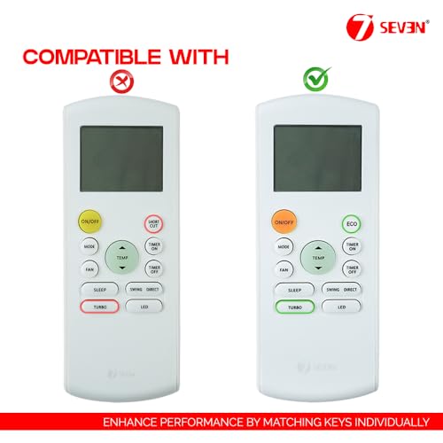 Image of 7SEVEN Compatible for Onida AC Remote Original RG57Y2 /BGEF Model 184a 1 1.5 2 Ton Split and Window Air Conditioner - Match Exactly with Existing Onida ac Remote Control