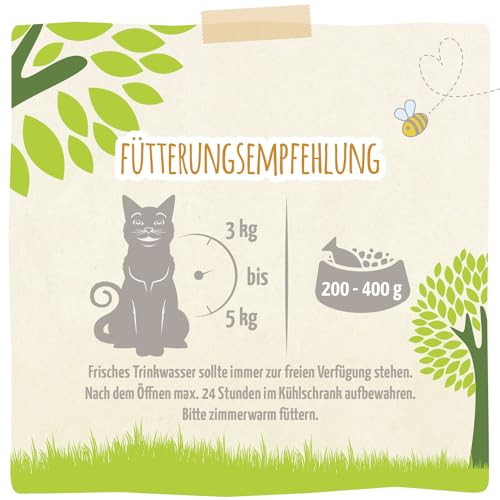 MjAMjAM – Premium Nassfutter für Katzen - natürlich lecker – Bio Hühnchen, 6er Pack (6 x 800g), getreidefrei mit extra viel Fleisch