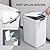 MOPALL 2 Pack Bathroom Trash Can with Lid, 3.6Gal + 2.4Gal Garbage Can with Pop-Up Lid, Small Trash Can Dog Proof, Slim Trash Bin Waste Basket for Toilet, Office, Bedroom, Living Room, Kitchen (White)