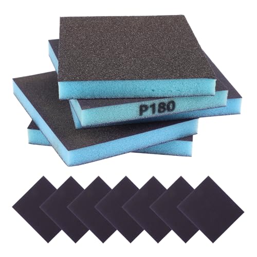 IWOWHERO 12Pcs Double Sided Sponge Sanding Blocks for Wood Metal and Furniture Polishing Multi Functional Sanding Pads Set Grits for Crafts and Rust Removal