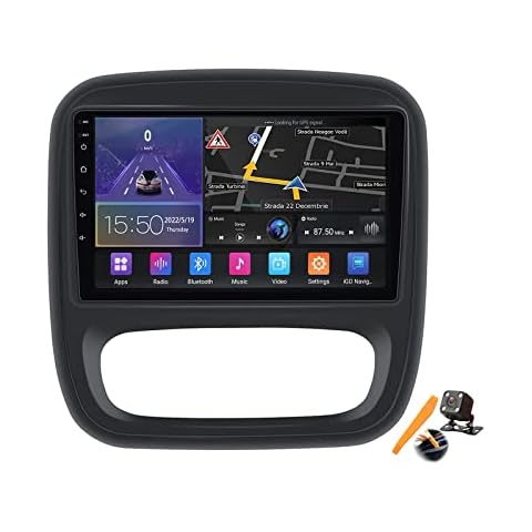 DLYAXFG Android 11.0 Radio Double Din Car Stereo Sat Nav for R-ENAULT TRAFIC 3 2014-2019 GPS Navigation 9'' Headunit MP5 Multimedia Video Player FM Receiver with 4G 5G WiFi DSP Carplay,M100S Cover