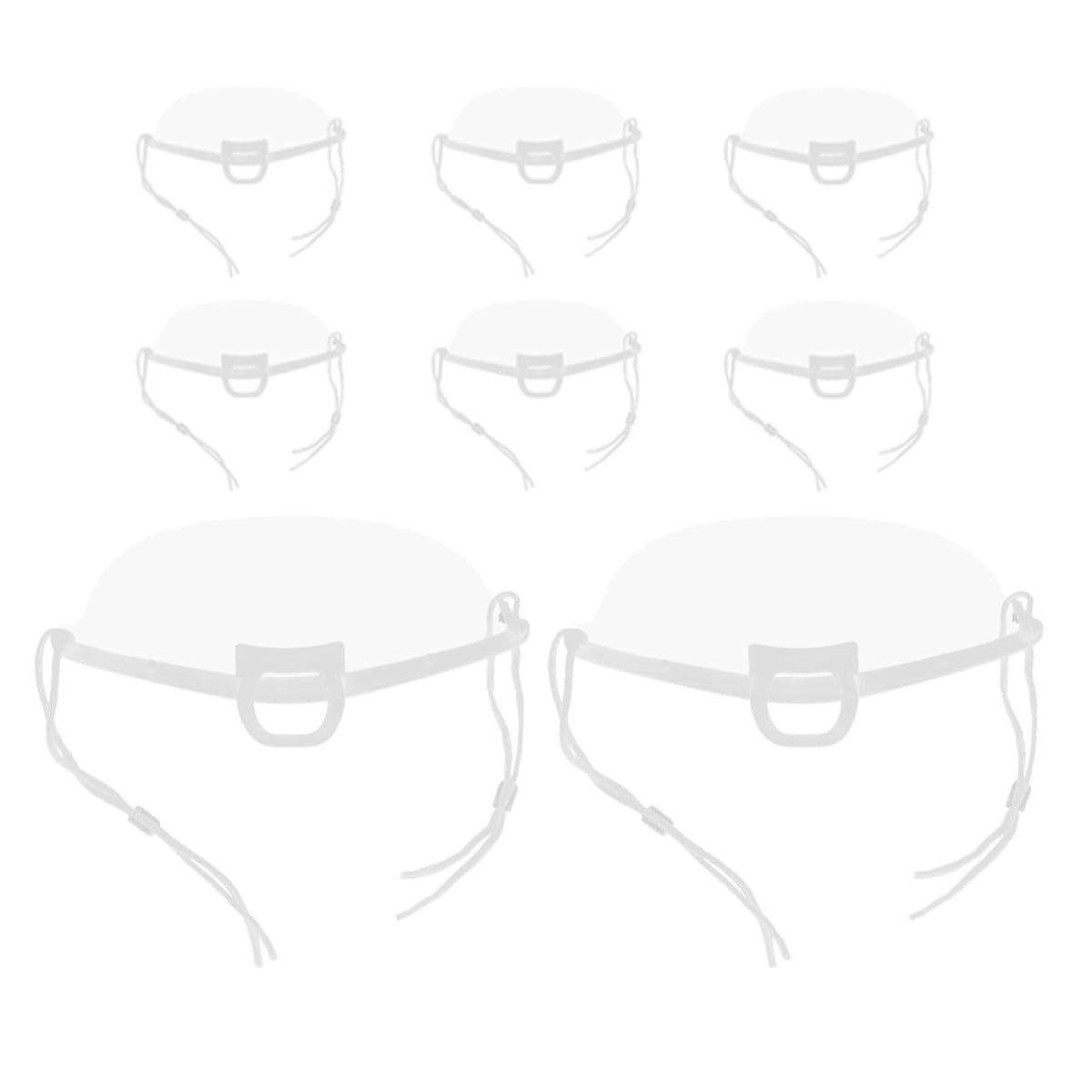 8pcs Pet Face Shields Mouth Mask for Chefs and Hotel Catering Staff, Reusable Food-grade Spit Guard Mouth Cover for Kitchen Cooking Safety
