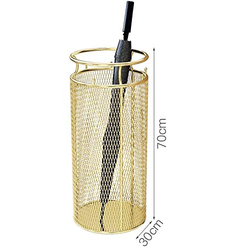 Support de rangement pour parapluie doré grand format