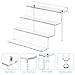NIUBEE Acrylic Riser Display Shelf, 2 Pack Clear Display Stand for Amiibo Funko POP Figures,4 Tier Cupcakes Stand Perfume Organizer and Storage (12 Inch Large)