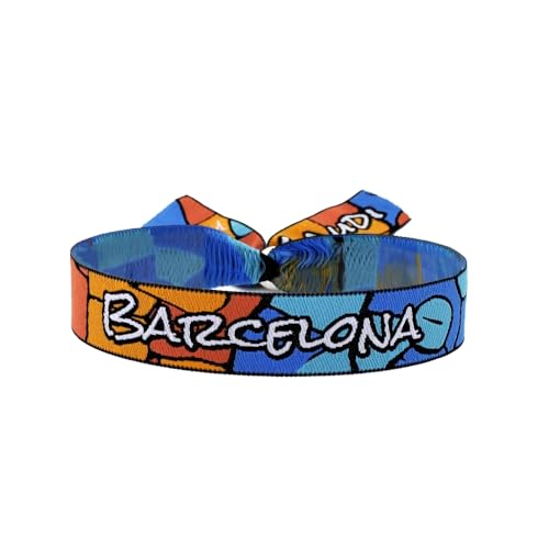 BDM - Pulsera Barcelona | Recuerdos: Sagrada Familia, Mosaico, parque Güel, Dali | Pulsera Ajustable | Souvenir Hombre y Mujer - Modelo 1