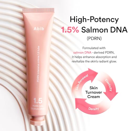 Image of Abib PDRN Intensive Cream 1.5 Tube 2.54 fl oz, Salmon DNA PDRN Hydrating Moisturizer for Dull and Stressed Skin, Korean Skincare
