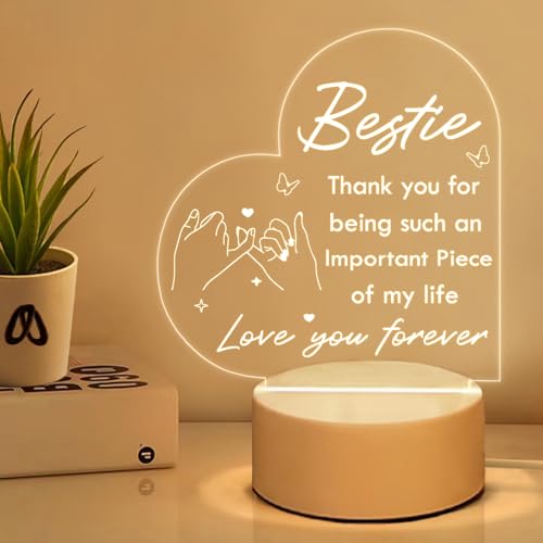 LE XIAOXI to My Bestie ナイトライト、女性、友人への友情ギフト - 親友の誕生日、クリスマス、バレンタインデー。（Amazon）