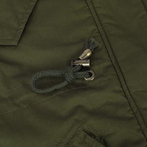 YYNUDA Wintermantel Damen Warm Gefüttert Winter Parka Mittellang Winterjacke Winterparka mit Fellkapuze Dicke Coat Große Größen #337 Grün M