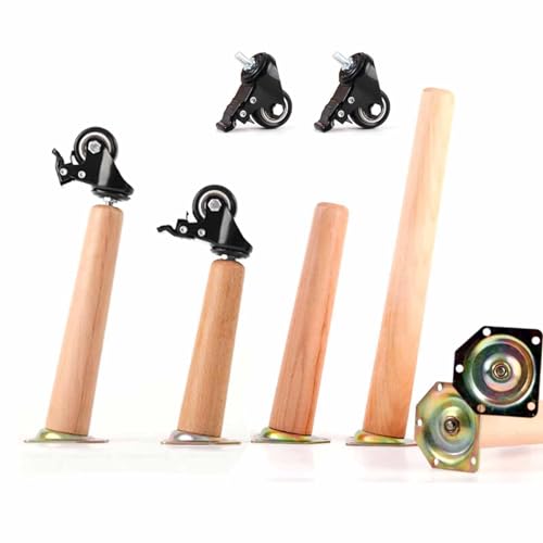 Pieds de meuble en bois coniques de 70cm pour table moderne - 2