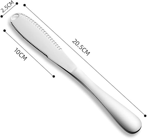Miniatura 5 de Cuchillo multifuncional 3 en 1 para queso y mantequilla, acero inoxidable, fácil de extender, rizador, 2 unidades