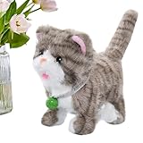 Generico Mini Gatto Elettrico – giocattolo interattivo, gatto con suono realistico e coda mobile, design dolce calmante, divertente e educativo | regali Natale, compleanno, Capodanno, bambini piccoli