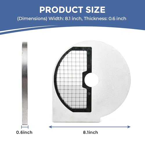 Image of TK Half Hopper Vegetable Chopper Replacement Disc - Universal Half Hopper - Dicing 10mm