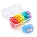 GOOHOCHY 21-Compartment Pill Box Daily Pill Organizer for Travel Plastic Dispenser