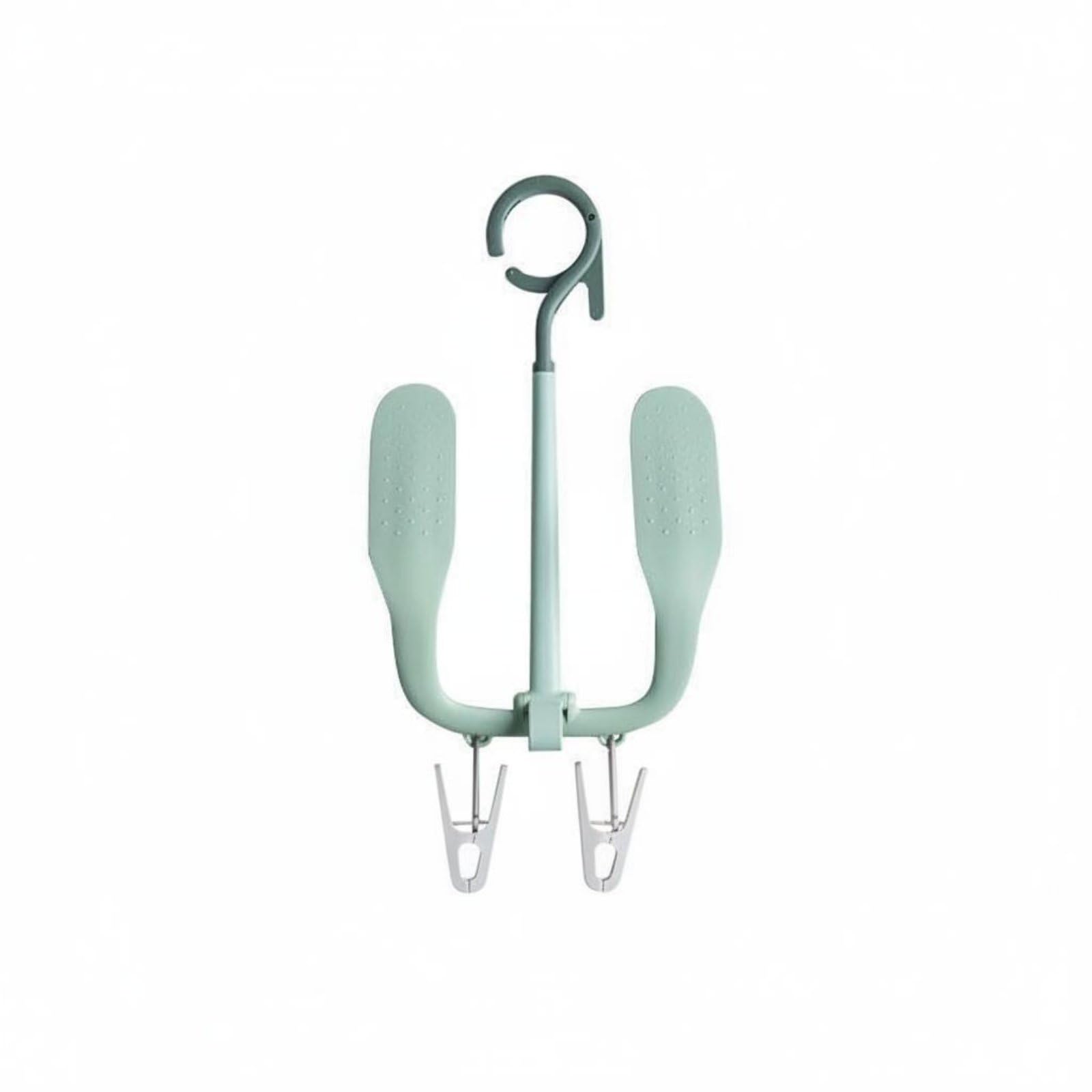 Double Hook Shoe Hanger Windproof Rotating Shoe Hanger Space Saving for Outdoor, Balcony, Green | Clothes Drying Rack | Laundry Supplies | Household Supplies & Cleaning-image-6