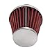Evermotor 42mm 43mm 44mm Universal Double Layer Steel Air Filter for Motorcycle Scooter ATV Moped Red