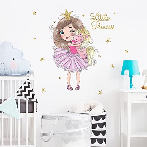 Vinilo decorativo Princesa para habitación de niñas miniatura 6