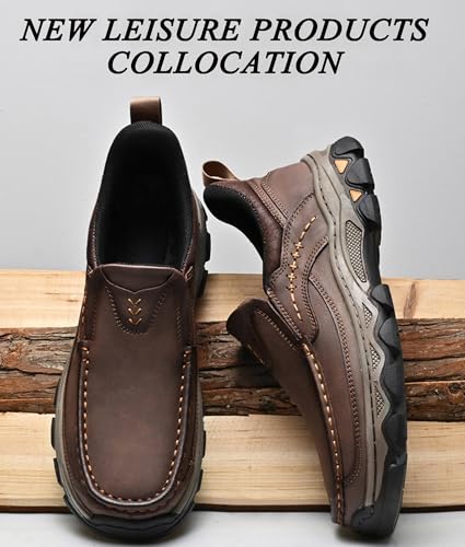 Enjerr Orthopedic Shoes, 2025 New Men's Arch Support Soft Slip On Bottom and Surface Business Leather Shoes2