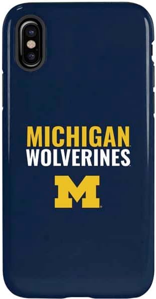 Skinit Pro Phone Case Compatible with iPhone X - Officially Licensed University of Michigan M Logo Yellow Design