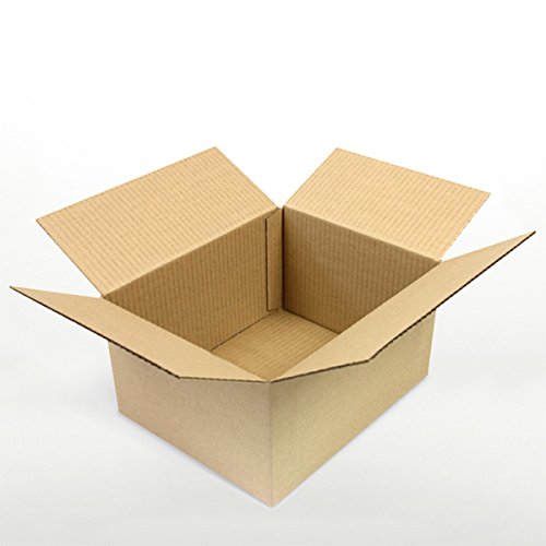 OfficeKing® 150 x Faltkartons 250 x 200 x 140 mm | variable Höhe bei 60 mm | Marken-Qualität Versandverpackung Versandkarton Karton