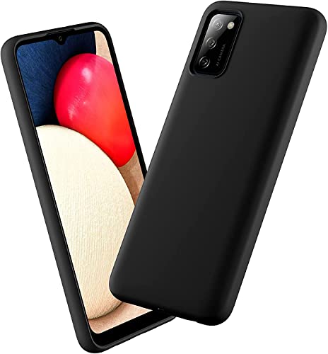 Image of DIZORO Liquid Silicone Case Compatible with Samsung Galaxy A02S / M02S / F02S Case, Gel Rubber Full Body Protection Cover Case Drop Protection Case (Black)