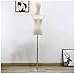 YZ-YUAN Présentoir de Magasin Mannequin Femme Torso Body Robe de mariée Vêtements Présentoir Modèle Dummy, avec Base Carrée Forme de Tête, 3 Couleurs 2 Tailles (Couleur: Argent, Taille: S)