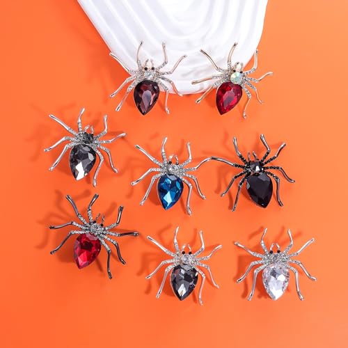 Image of YOQUCOL Halloween Spider Shape Brooch Pins for Women Girls Gift