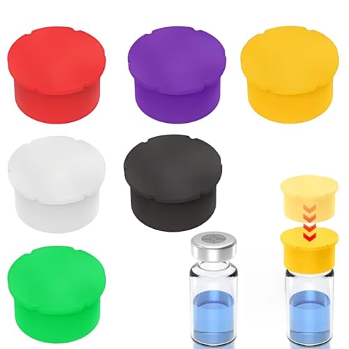 Doiyislem - Doiyislem Lot de 6 mini bouchons de bouteilles - Réutilisables - Accessoires de laboratoire - Capuchons de protection pour bouteilles en verre - Pour une organisation rapide - Identification
