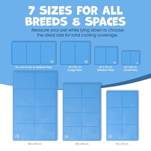 PET ADORE Dog Cooling Mat – Soft Thick Foam Supportive Gel Self Cooling Pad for Dogs & Cats in Summer. Durable Anti-Scratch 450 Micron Oxford Fabric (65cm x 50cm) - Image 6