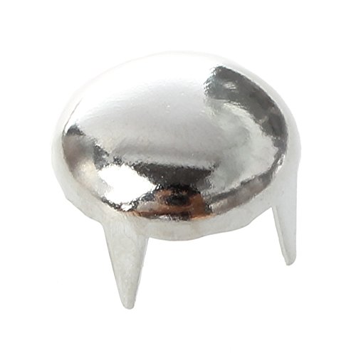Stytpwra 200x Kupfer 8mm Silber Rundnieten Kegelnieten Nieten Punk Ziernieten Dekoration
