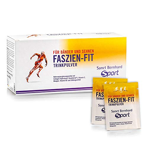 Sanct Bernhard Faszien- & Bindegewebe Recovery Drink | 30 Portionsbeutel | Tendoforte® Kollagenpeptide mit Vitamin C, Mangan & Vitamin B2 | Unterstützt Faszien, Bänder & Sehnen | Made in Germany