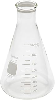 PYREX 1L Narrow Mouth Erlenmeyer Flasks with Heavy Duty Rim, Ea