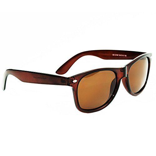 Eye Love Polarized Sunglasses for Men and Women, Glare-Free, 100 percent Uv Blocking, 5 plus Colors (Glossy Brown Frame, Brown High Definition Polarized Lenses)