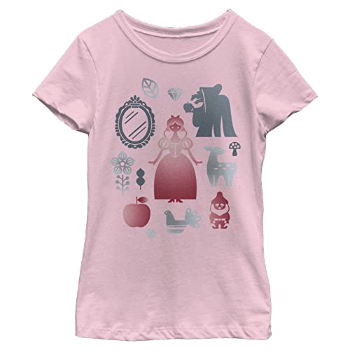 Disney Snow White Character Colorful Silhouettes Girls Standard T-Shirt