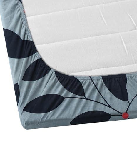 Image of DECORUM Glace Cotton All Around Elastic Fitted Single Bedsheet (72 inchx48 inch) with 1 Pillow Cover | Soft, Smooth & Wrinkle-Free Fabric | Fits Up to 6 inch Mattress | 200-220 TC