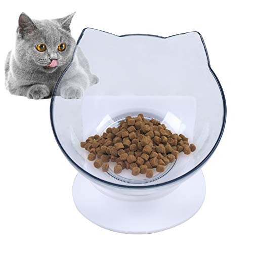 Gamelle simple 15° pour animal domestique - Gamelle simple pour chien - Gamelle pour chat - Gamelle transparente - Gamelle oblique pour petits chiens Cover