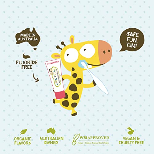 Jack N' Jill Kids Natural Toothpaste - Kids Toothpaste Fluoride Free, Organic Flavors, Bpa Free Sls Free, Makes Tooth Brushing Fun For Kids - Natural Flavor, 1.76 Oz (Pack Of 3) #TOP2