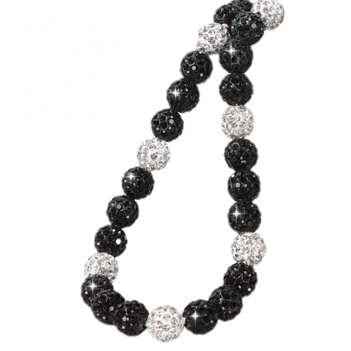 Baseball Beaded Necklace for Men,Baseball Necklace Gifts,Diamond Rhinestone Discoball bead necklace,Chain Necklace Gifts for Baseball Player Team Lovers