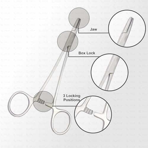 Image of OTICA Needle Holder Stainless Steel Surgical Instrument CE Quality (6 inch)